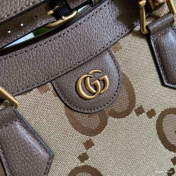 Hyper Peter Diana GUCCI medium jumbo bag tote GG with 0816